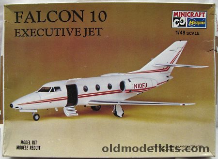 Hasegawa 1/48 Falcon 10 Executive Jet, 1159 plastic model kit